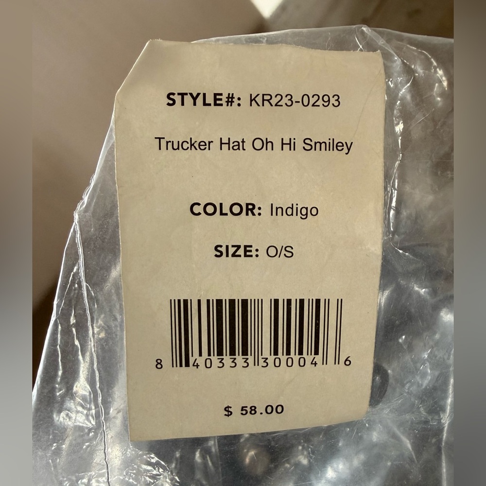 Kerri Rosenthal Oh Hi Navy Blue Trucker Hat NEW - Picture 2 of 2